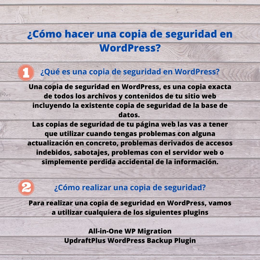 ¿Cómo hacer una copia de seguridad en WordPress_